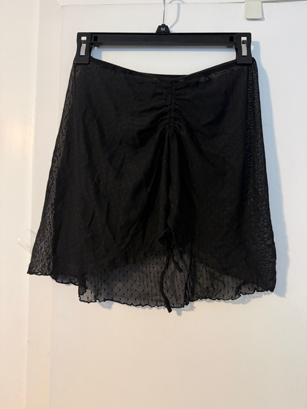 Bloch Black Mesh Dance Skirt with Shirred Front